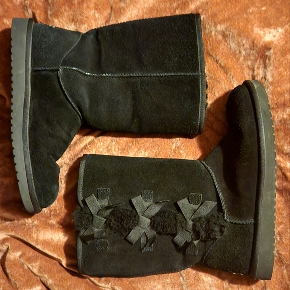 Koolaburra Shoes - Koolaburra Womens Tall Black Bow Ugg Boots Size 10